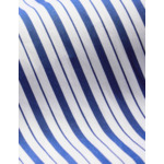 Chemise col figaret en popeline rayée marine