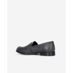 Mocassins En Cuir Noir Avec Boucle Western