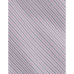 Chemise col figaret en popeline rayée rose