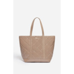 Cabas M En Cuir Matelassé En Coton Et Lin Mélangé