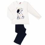 Pyjama fille CHIPI écru/marine