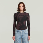 T-shirt Printed Slim Long Sleeve
