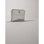 Portefeuille en cuir embossé croco