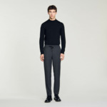 Pantalon droit élastiqué