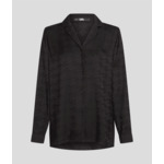BLOCK LOGO JACQUARD BLOUSE