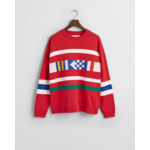 Sweat-shirt ras du cou à empiècements