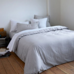 Desforges - Taie d'oreiller en satin de coton lavé rose, Palerme