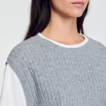 Pull 2 en 1 bicolore