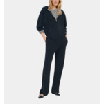 Sweatshirt À Capuche En Laine Et Cachemire Noir Femme