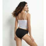 Culotte absorbante lavable en coton stretch Noir Moments Oups DIM
