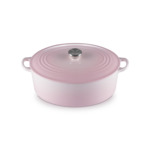 Cocotte ovale 31cm en fonte émaillée shell pink