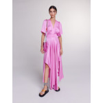 Robe longue satinée