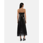 Robe Nuisette Longue À Sequins Noire Femme