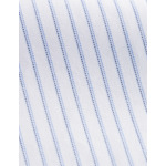 Chemise gaspard col américain en oxford rayé bleu
