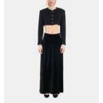 Veste En Laine Et Coton Noire Femme