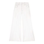 Jean large taille haute brodé