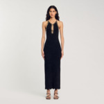 Robe longue perlée