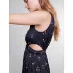 Robe longue brodée à sequins