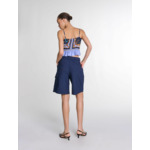 Crop top smocké imprimé