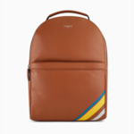 Sac à dos zippé Charles en cuir grainé