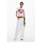 Foulard plissé à fleurs