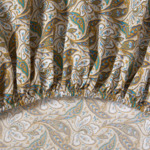 Yves Delorme - Drap housse en satin de coton vert, Grimani