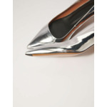 Escarpins pointus en cuir miroir