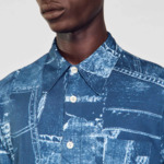 Chemise en coton à imprimé patchwork
