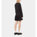 Robe Courte Plissée Noire Femme