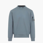 CP Company Pull Crewneck Diagonal Raised Bleu gris