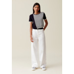 Pull court rabat marinière