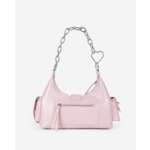 Sac Amelia Chaîne En Cuir Craquelé Rose