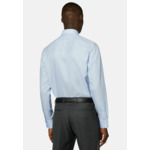 Chemise En Sergé de Coton Bleu Clair Slim Fit