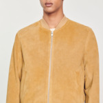 Blouson en cuir suédé