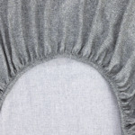 Kenzo - Drap housse en satin gris, K Ikat