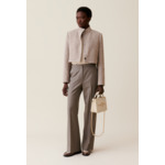 Pantalon tailleur droit taupe