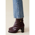 Bottines effet serpent cuir vernis