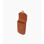 Etui téléphone à rabat Rose en cuir lisse