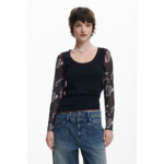 T-shirt manches avec lettrage