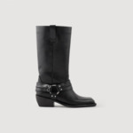 Bottes biker en cuir
