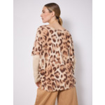Pull poncho cachemire Anatole LEOPARD