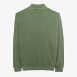Sweat Sylvain col zippé vert militaire