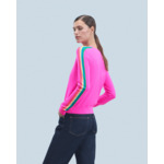 Pull Col Rond Bandes Manches Multicolore