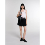 Jupe courte en maille plissée