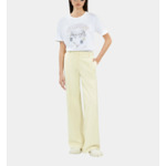 Pantalon Tailleur Jaune Clair Femme