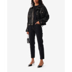 Veste Col Montant En Cuir Adahi
