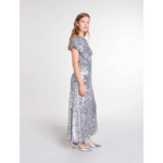 Robe longue en sequins