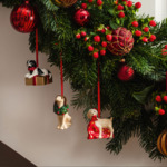 Nostalgic Ornaments chiens, ensemble de 3 pcs, 6 x 7 cm