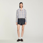 Chemise à carreaux strassée