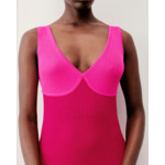 Robe Longue Bretelle Bicolore